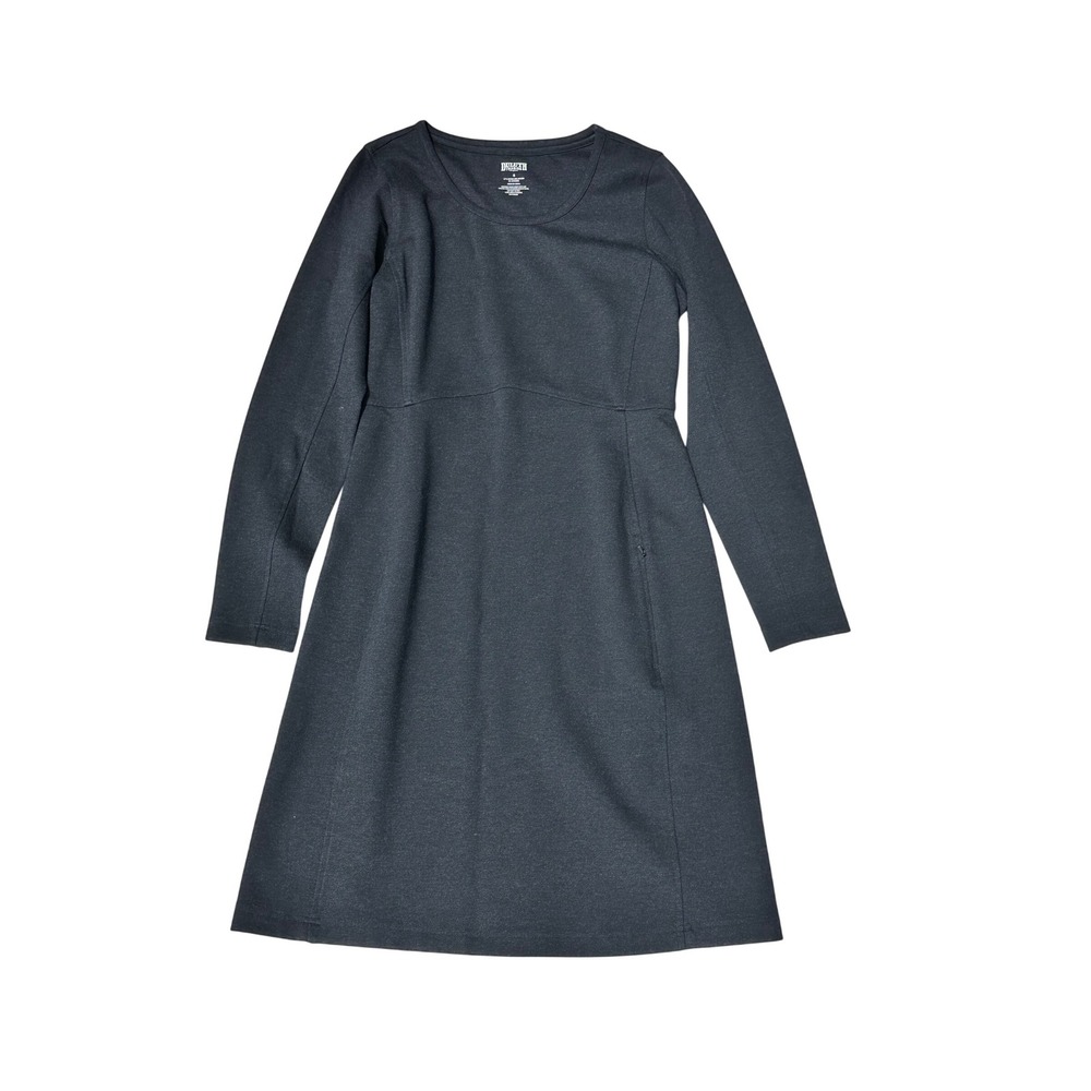 Duluth Trading Co Wearwithall Ponte Knit Dress Gray Small